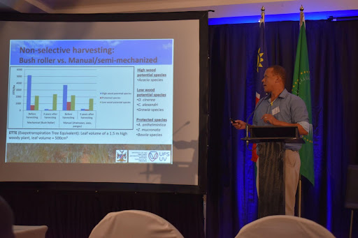 (Pictured) Presentation by Mr Jerome Boys, Rangeland Science Researcher – Ministry of Agriculture, Water and Land Reform.